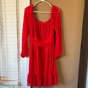 🥳7/$10! Women’s LG Elegant Red Women's Dress